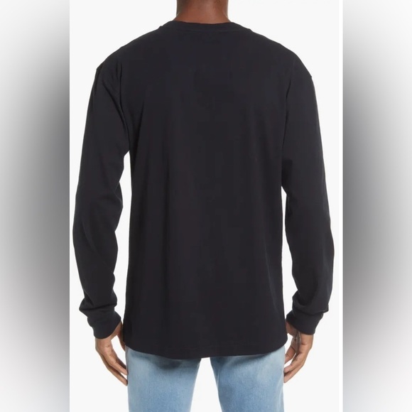 NWT. FRAME Research & Development Long Sleeve Tee Shirt in Noir Black Size Large - Picture 5 of 13